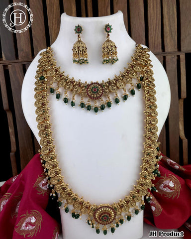 Elegant Gold Plated Combo Haram And Necklace JH3497