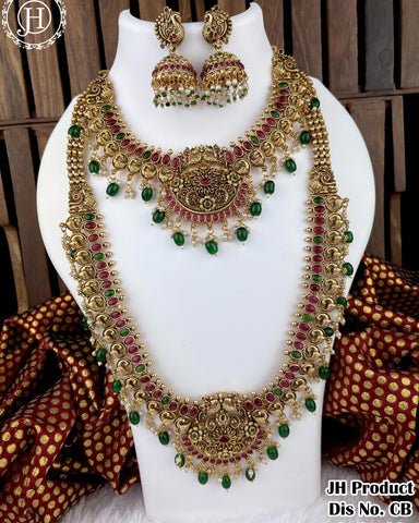 Elegant Gold Plated Combo Haram And Necklace JH3501