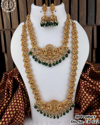 Elegant Gold Plated Combo Haram And Necklace JH3508