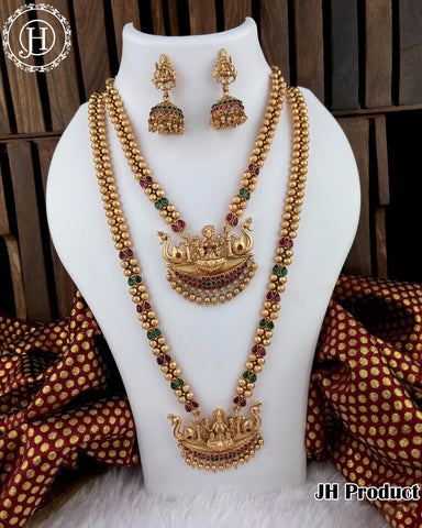 Elegant Gold Plated Combo Haram And Necklace JH3517