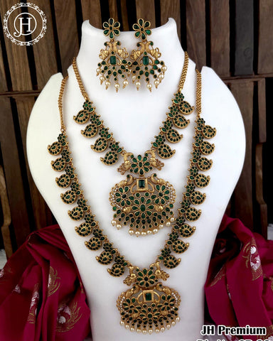Elegant Gold Plated Combo Haram And Necklace JH3533