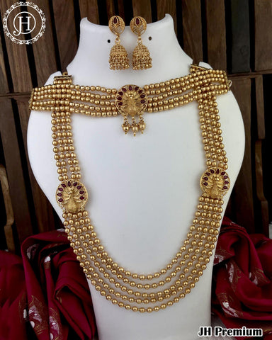 Elegant Gold Plated Combo Haram And Necklace JH3535