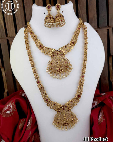 Elegant Gold Plated Combo Haram And Necklace JH3543