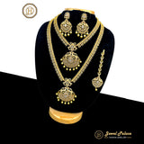 Premium Quality Beautiful AD Stone Combo Haram Set With Earrings  JH354