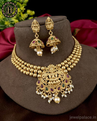 Unique Gold Plated Kemp Stone Necklace JH3559