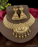 Unique Gold Plated Kemp Stone Necklace JH3560