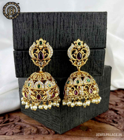 Premium AD Earrings Jhumkas JH3561