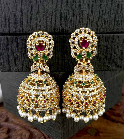 Premium AD Earrings Jhumkas JH3562