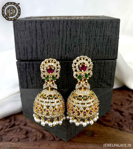 Premium AD Earrings Jhumkas JH3562