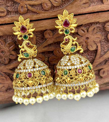 Premium AD Earrings Jhumkas JH3563