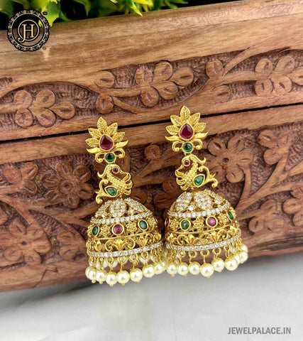 Premium AD Earrings Jhumkas JH3563