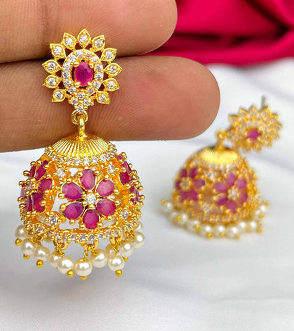 Premium AD Earrings Jhumkas JH3567