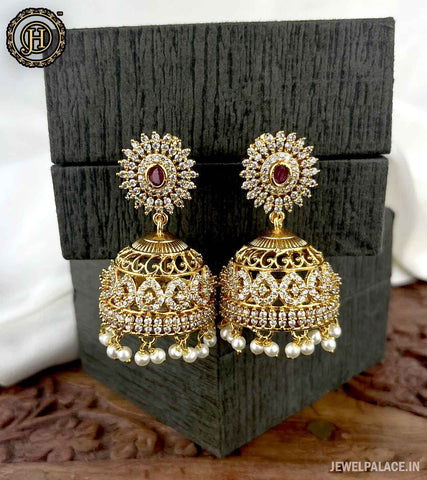 Premium AD Earrings Jhumkas JH3568