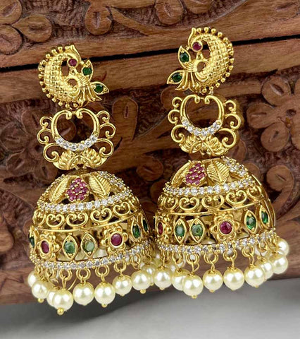 Premium AD Earrings Jhumkas JH3569