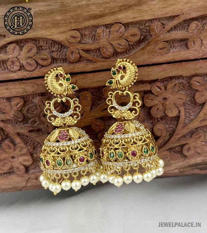 Premium AD Earrings Jhumkas JH3569