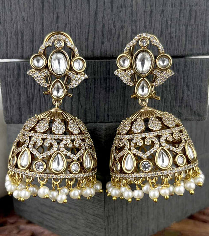 Premium AD Earrings Jhumkas JH3577