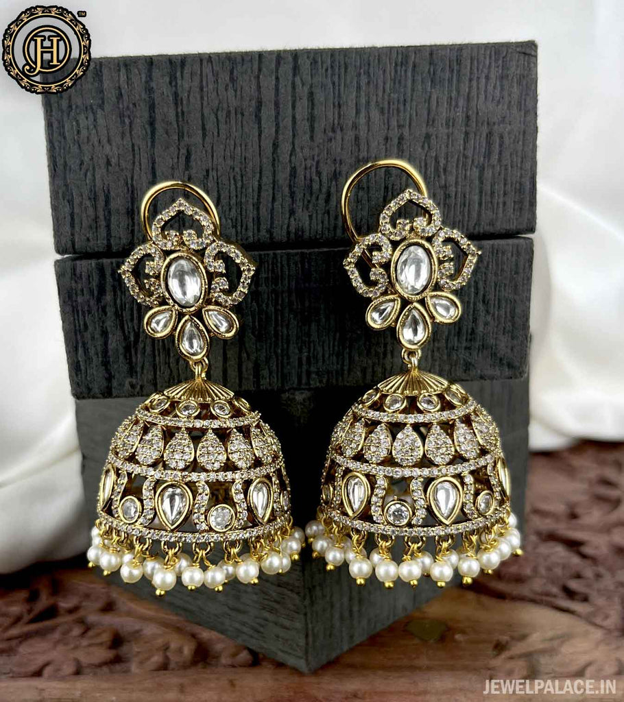 Buy Designer Golden partywear Elegant Bridal wedding earrings for women &  girls Online at Best Prices in India - JioMart.