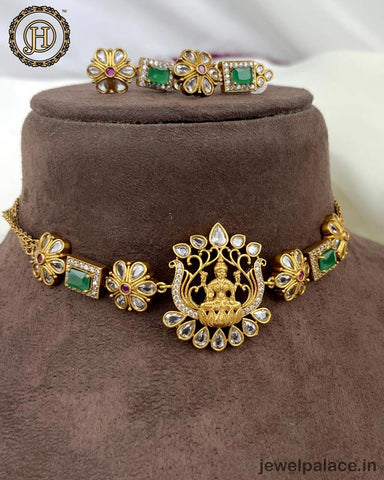 Gold Plated Premium Quality Temple Necklace JH3622