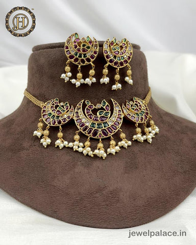 Gold Plated Premium Quality Temple Necklace JH3625