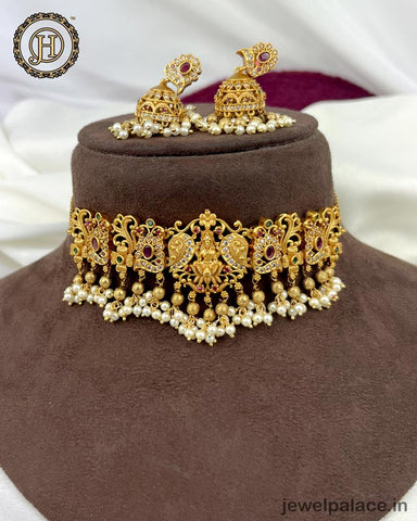 Gold Plated Premium Quality Temple Necklace JH3631