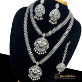 Premium Quality Beautiful AD Stone Combo Haram Set With Earrings  JH365