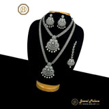Premium Quality Beautiful AD Stone Combo Haram Set With Earrings  JH367