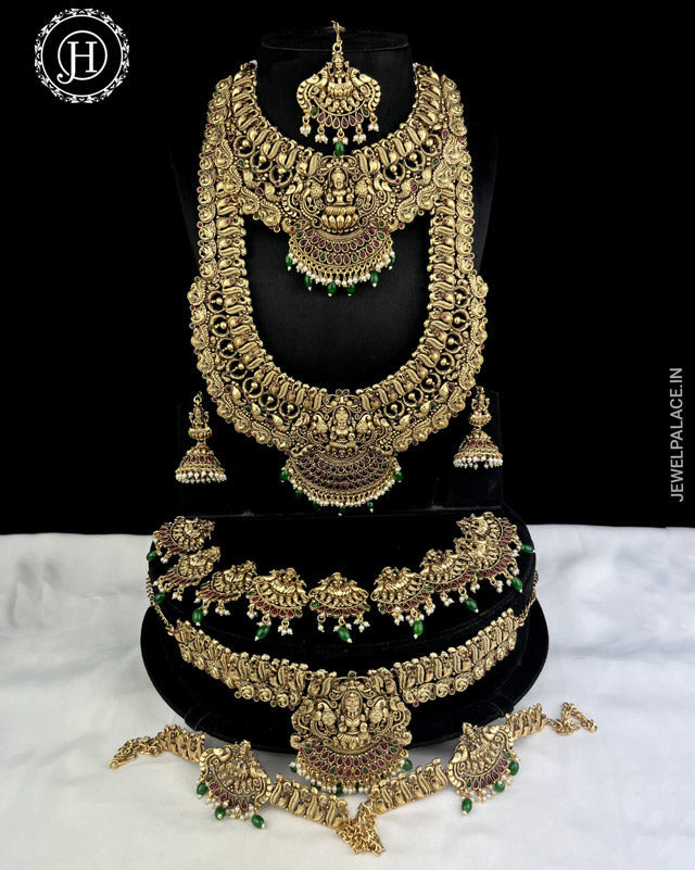 Latest Gold Plated Elegant South Indian Temple Design Bridal