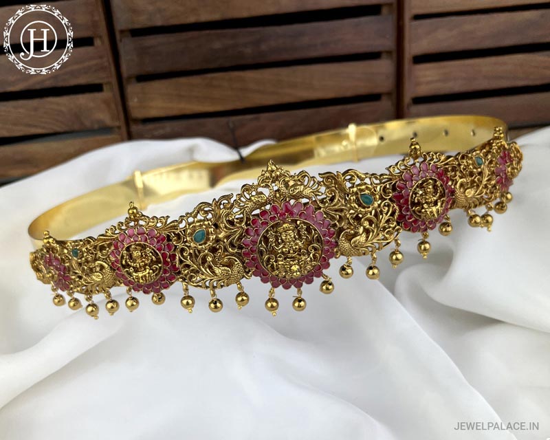 Beautiful Gold Plated Temple Design Vaddanam Hip Belt For Saree JH3708 –  Jewel Palace