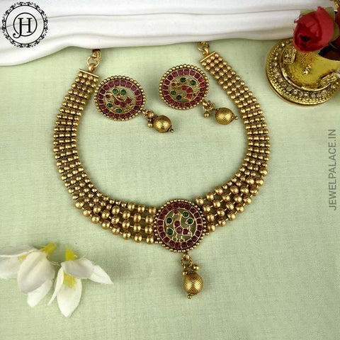 Elegant Gold Pearls Design Necklace JH3764