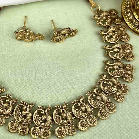 Elegant Gold Plated Peacock Design Necklace JH3768