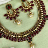 Exclusive Gold Plated Kemp Stone Necklace JH3771