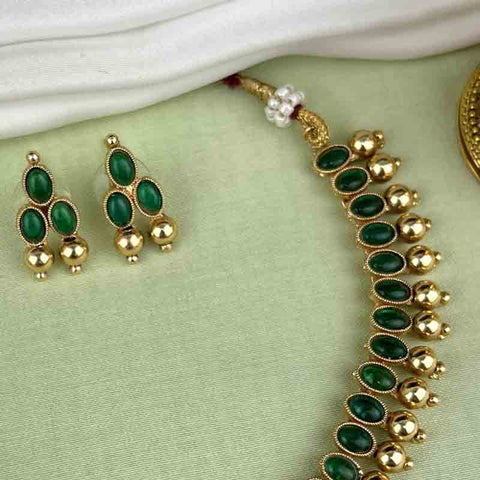 Exclusive Gold Plated Kemp Stone Necklace JH3772