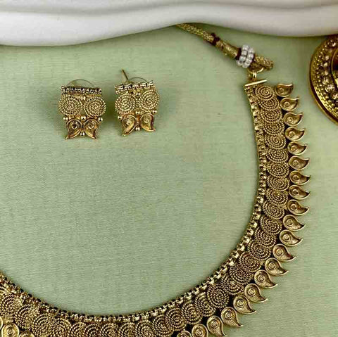 Elegant Gold Finish Designer Necklace JH3775