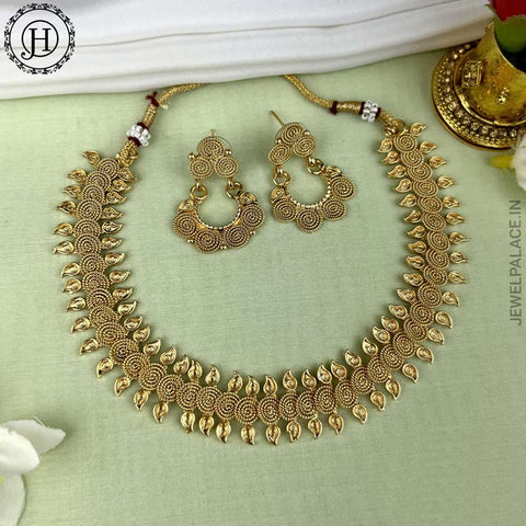 Elegant Gold Finish Designer Necklace JH3776