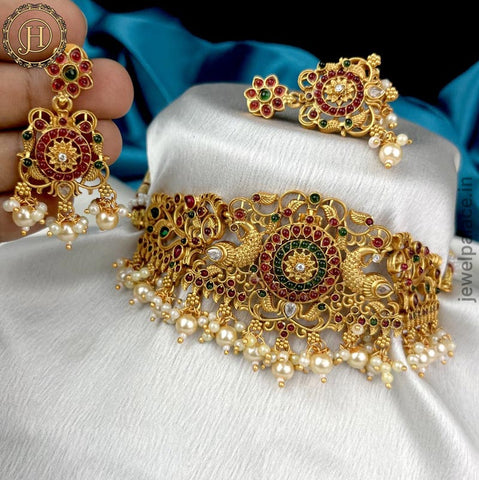 Gold Plated Peacock Design Necklace JH3811