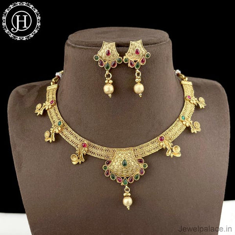 Elegant Gold Plated Antique Necklace JH3985