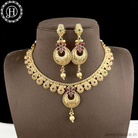 Elegant Gold Plated Antique Necklace JH3989