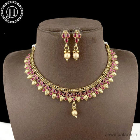 Elegant Gold Plated Antique Necklace JH3990