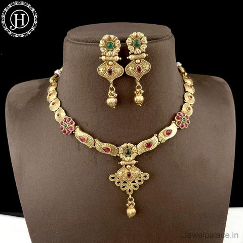 Elegant Gold Plated Antique Necklace JH4000