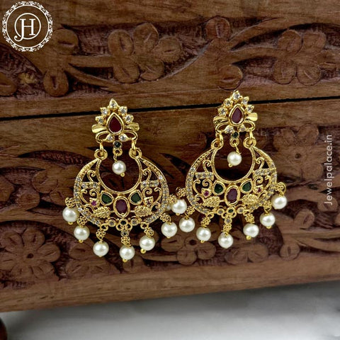 Elegant Gold Plated AD Stone Studs Earrings