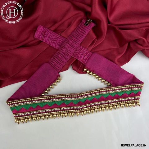 Elegant Art Silk Embroidered Stone Work Hip Belt JH4217