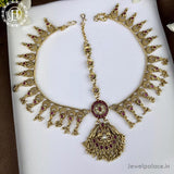 Exclusive Gold Plated kemp Stone Premium Wedding Tikka JH4333