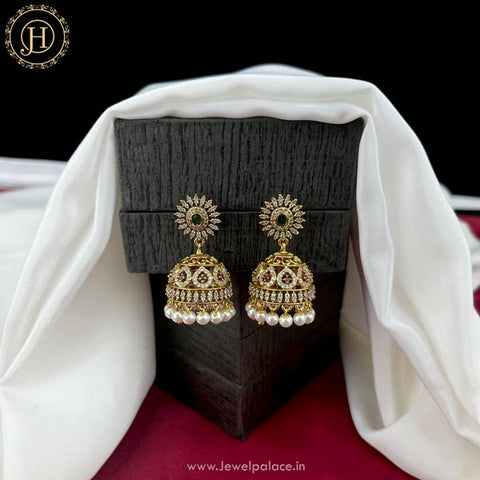 Beautiful Gold Plated AD Earrings JH4446