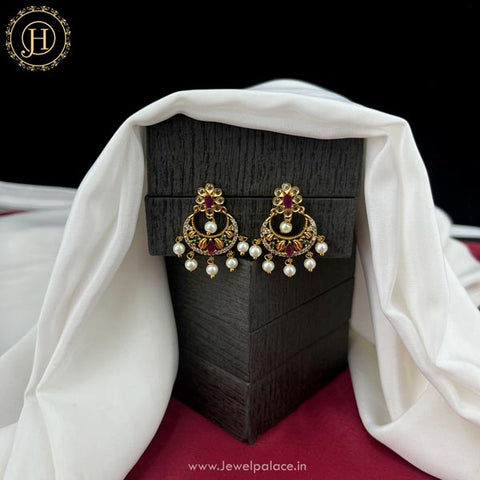 Beautiful Gold Plated AD Earrings JH4455