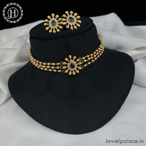 Beautiful Gold Plated Necklace with Earrings JH4506