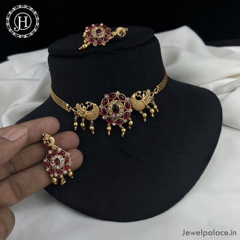 Beautiful Gold Plated Necklace with Earrings JH4508