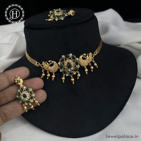 Beautiful Gold Plated Necklace with Earrings JH4509