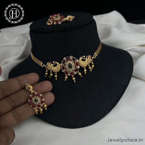 Beautiful Gold Plated Necklace with Earrings JH4510