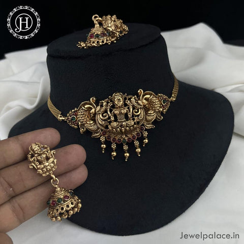 Beautiful Gold Plated Necklace with Earrings JH4511