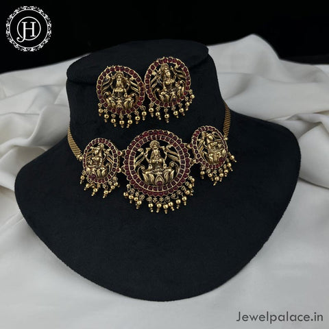 Beautiful Gold Plated Necklace with Earrings JH4514